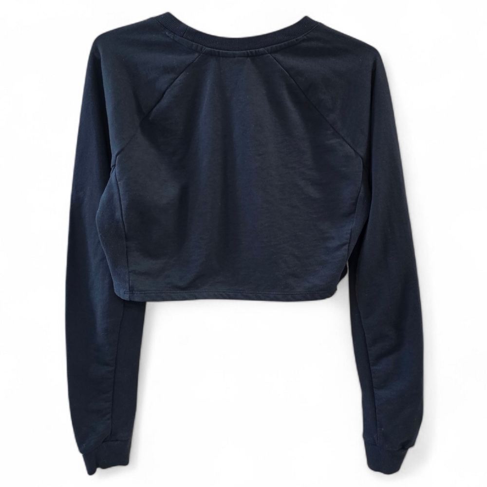 Gymshark black and white crop crew neck sweatshirt size M - Picture 6 of 12